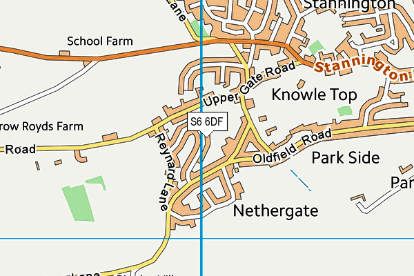 S6 6DF map - OS VectorMap District (Ordnance Survey)