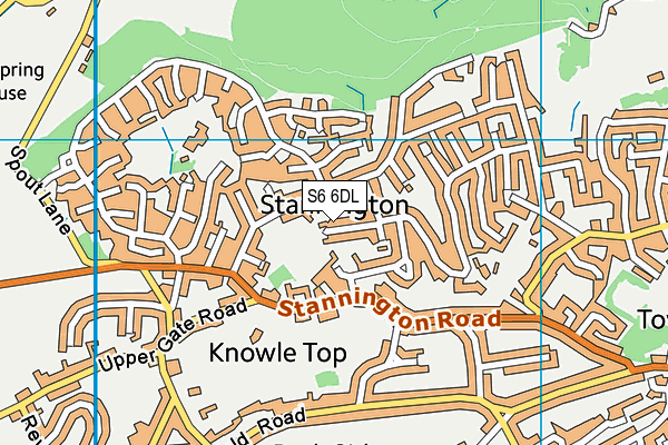 S6 6DL map - OS VectorMap District (Ordnance Survey)