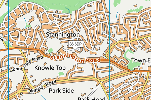 S6 6DP map - OS VectorMap District (Ordnance Survey)