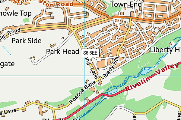 S6 6EE map - OS VectorMap District (Ordnance Survey)