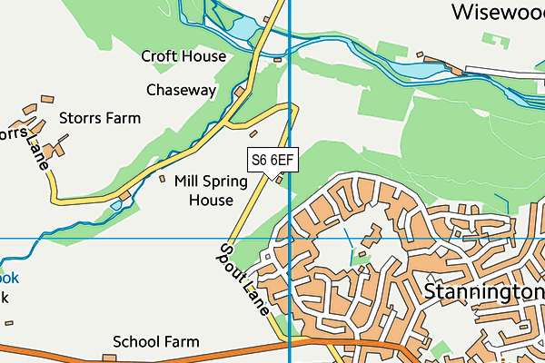 S6 6EF map - OS VectorMap District (Ordnance Survey)