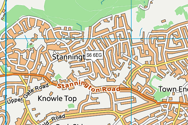 S6 6EG map - OS VectorMap District (Ordnance Survey)