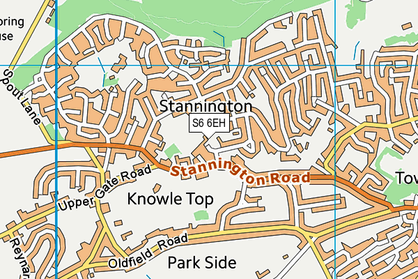 S6 6EH map - OS VectorMap District (Ordnance Survey)