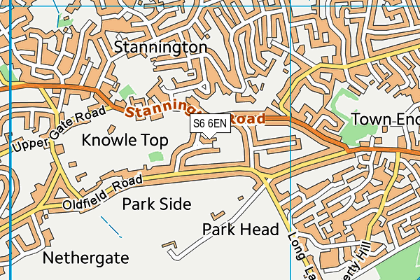 S6 6EN map - OS VectorMap District (Ordnance Survey)