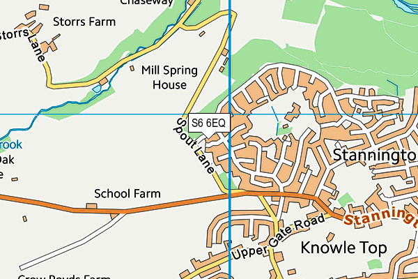 S6 6EQ map - OS VectorMap District (Ordnance Survey)