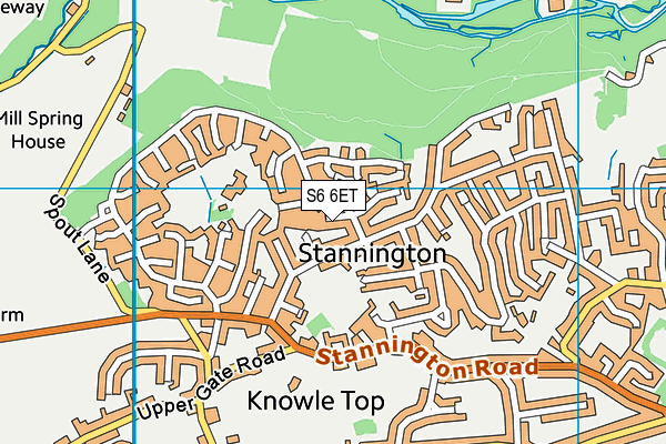 S6 6ET map - OS VectorMap District (Ordnance Survey)