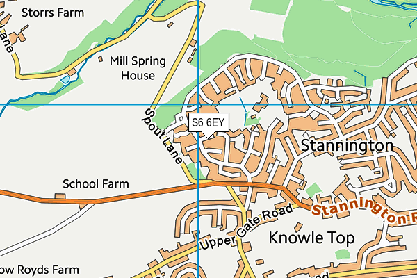 S6 6EY map - OS VectorMap District (Ordnance Survey)