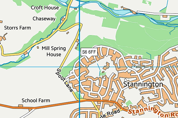 S6 6FF map - OS VectorMap District (Ordnance Survey)