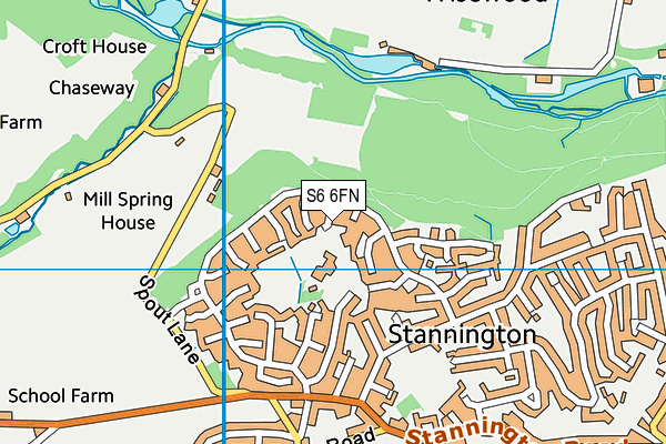 S6 6FN map - OS VectorMap District (Ordnance Survey)