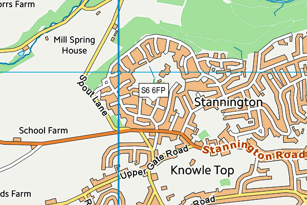 S6 6FP map - OS VectorMap District (Ordnance Survey)