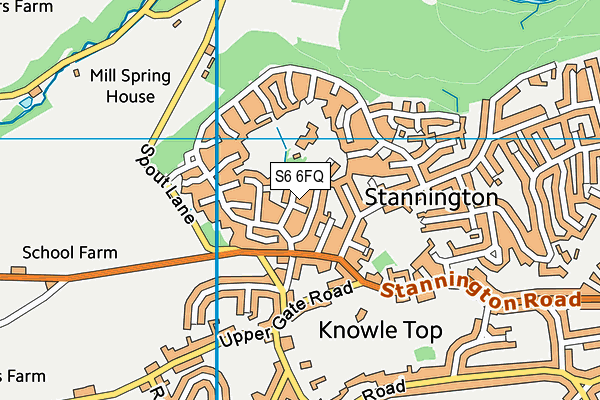 S6 6FQ map - OS VectorMap District (Ordnance Survey)