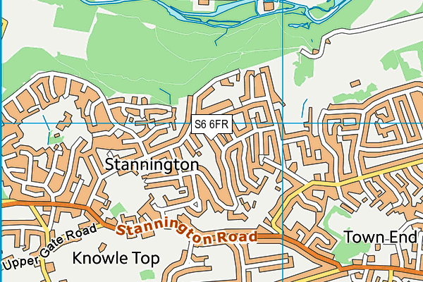 S6 6FR map - OS VectorMap District (Ordnance Survey)