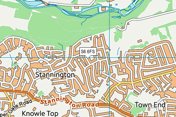 S6 6FS map - OS VectorMap District (Ordnance Survey)