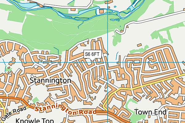 S6 6FT map - OS VectorMap District (Ordnance Survey)