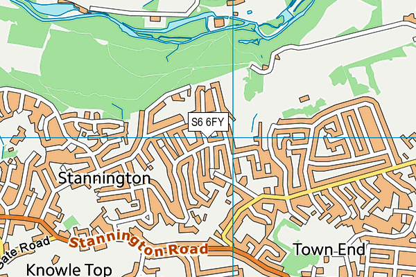 S6 6FY map - OS VectorMap District (Ordnance Survey)