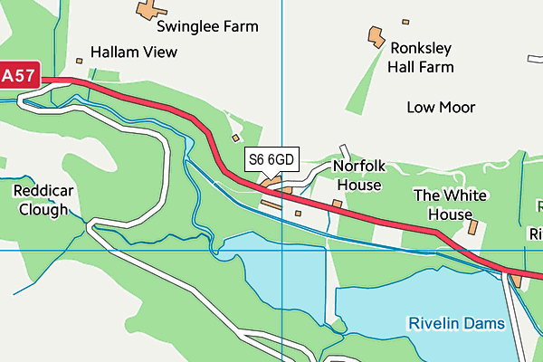 S6 6GD map - OS VectorMap District (Ordnance Survey)