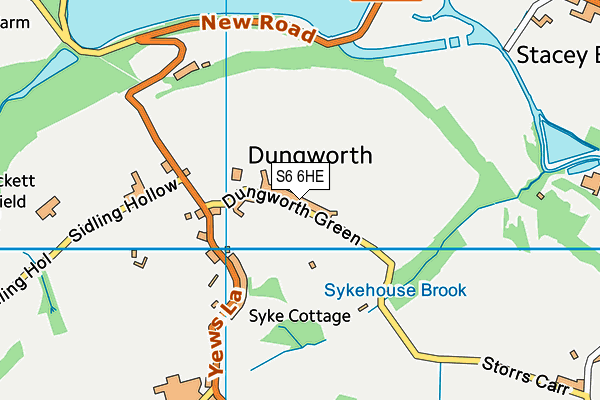 Bradfield Dungworth Primary School map (S6 6HE) - OS VectorMap District (Ordnance Survey)