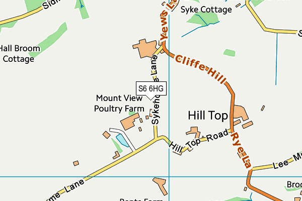 S6 6HG map - OS VectorMap District (Ordnance Survey)