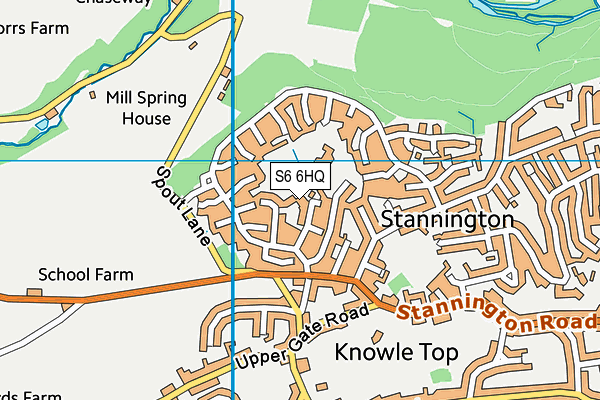 S6 6HQ map - OS VectorMap District (Ordnance Survey)
