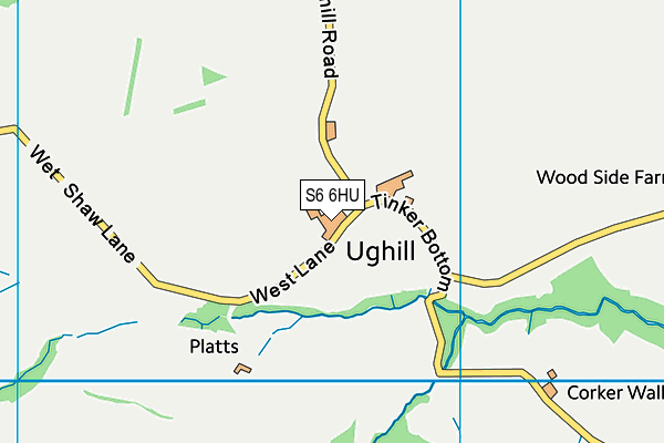 S6 6HU map - OS VectorMap District (Ordnance Survey)