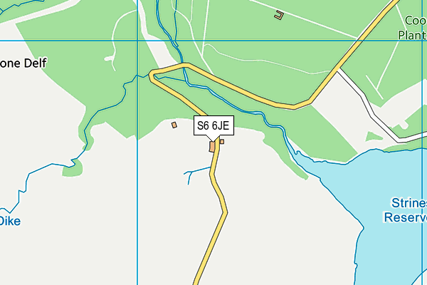 S6 6JE map - OS VectorMap District (Ordnance Survey)