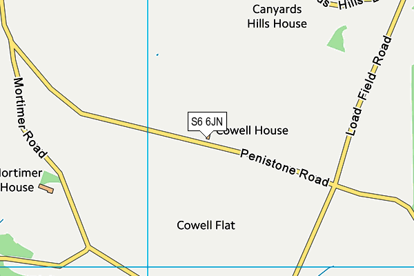 S6 6JN map - OS VectorMap District (Ordnance Survey)