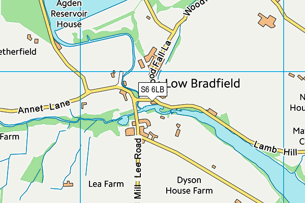 Bradfield Village Fellowship Tennis Club map (S6 6LB) - OS VectorMap District (Ordnance Survey)