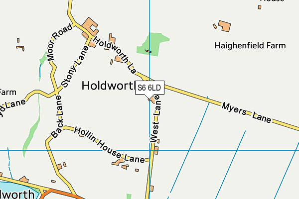 S6 6LD map - OS VectorMap District (Ordnance Survey)