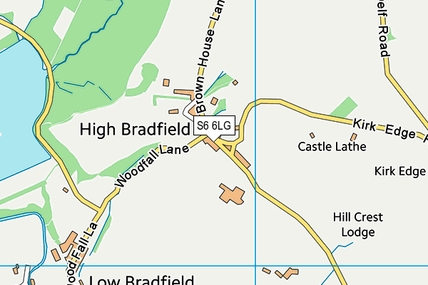 S6 6LG map - OS VectorMap District (Ordnance Survey)