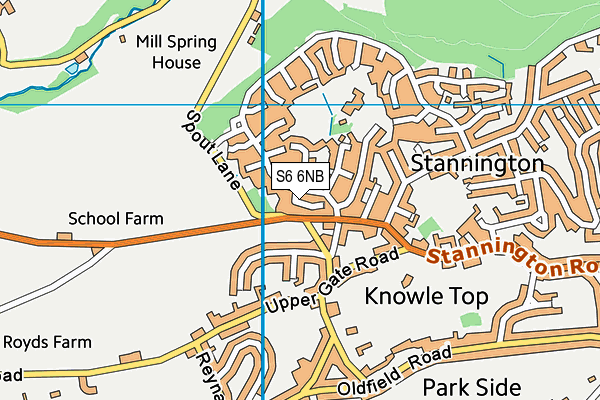 S6 6NB map - OS VectorMap District (Ordnance Survey)