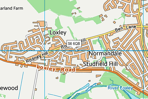 S6 6QB map - OS VectorMap District (Ordnance Survey)