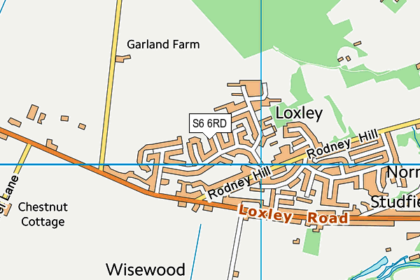 S6 6RD map - OS VectorMap District (Ordnance Survey)