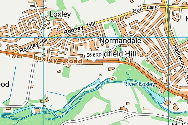 S6 6RP map - OS VectorMap District (Ordnance Survey)