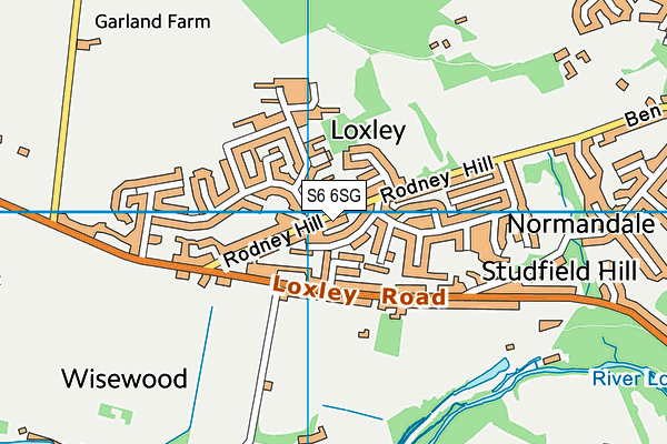 Loxley Primary School map (S6 6SG) - OS VectorMap District (Ordnance Survey)