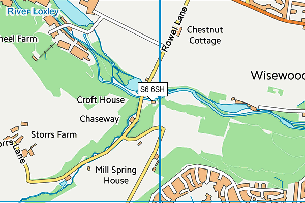 S6 6SH map - OS VectorMap District (Ordnance Survey)