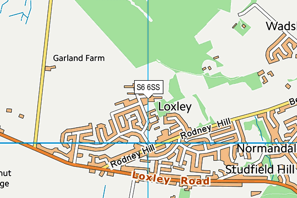 S6 6SS map - OS VectorMap District (Ordnance Survey)