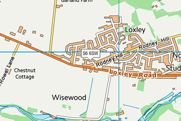 S6 6SW map - OS VectorMap District (Ordnance Survey)