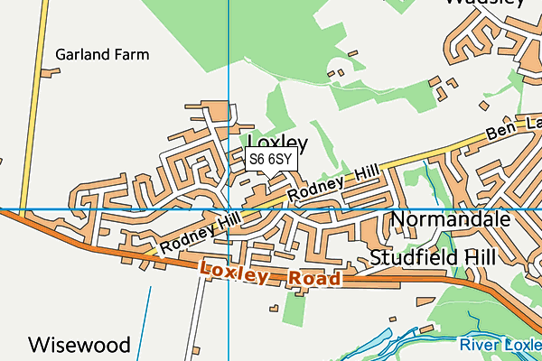 S6 6SY map - OS VectorMap District (Ordnance Survey)