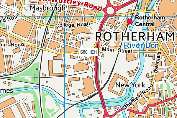 S60 1EH map - OS VectorMap District (Ordnance Survey)