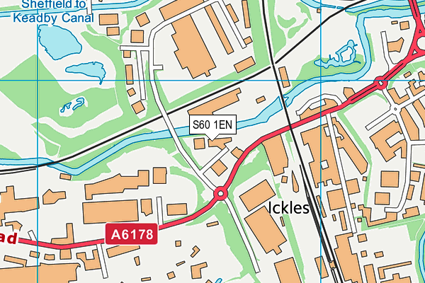 S60 1EN map - OS VectorMap District (Ordnance Survey)