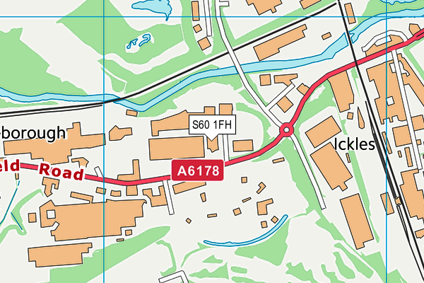 S60 1FH map - OS VectorMap District (Ordnance Survey)