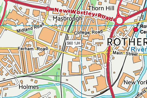 S60 1JH map - OS VectorMap District (Ordnance Survey)