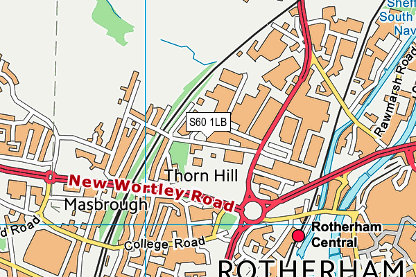 S60 1LB map - OS VectorMap District (Ordnance Survey)