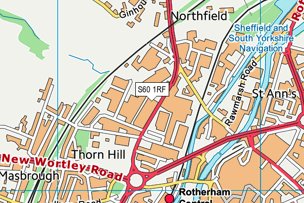 S60 1RF map - OS VectorMap District (Ordnance Survey)