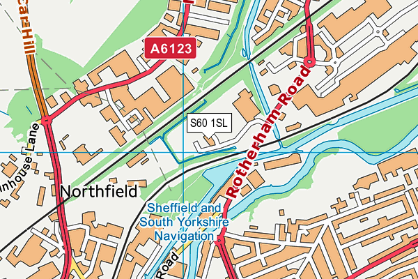 S60 1SL map - OS VectorMap District (Ordnance Survey)