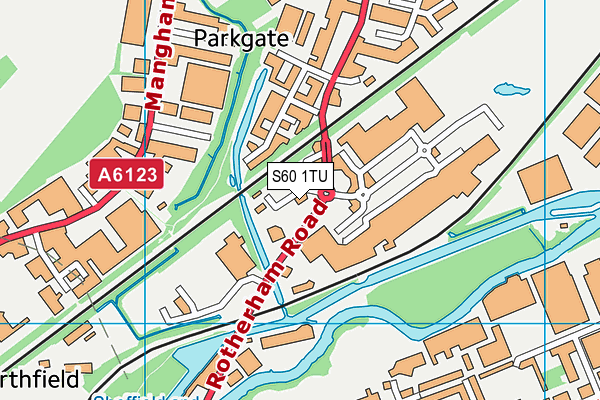 S60 1TU map - OS VectorMap District (Ordnance Survey)