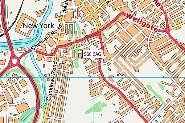 S60 2AG map - OS VectorMap District (Ordnance Survey)