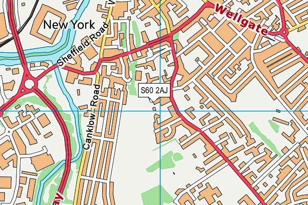 S60 2AJ map - OS VectorMap District (Ordnance Survey)