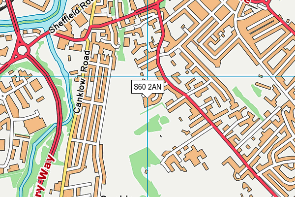 S60 2AN map - OS VectorMap District (Ordnance Survey)