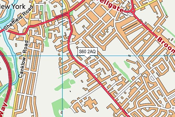S60 2AQ map - OS VectorMap District (Ordnance Survey)
